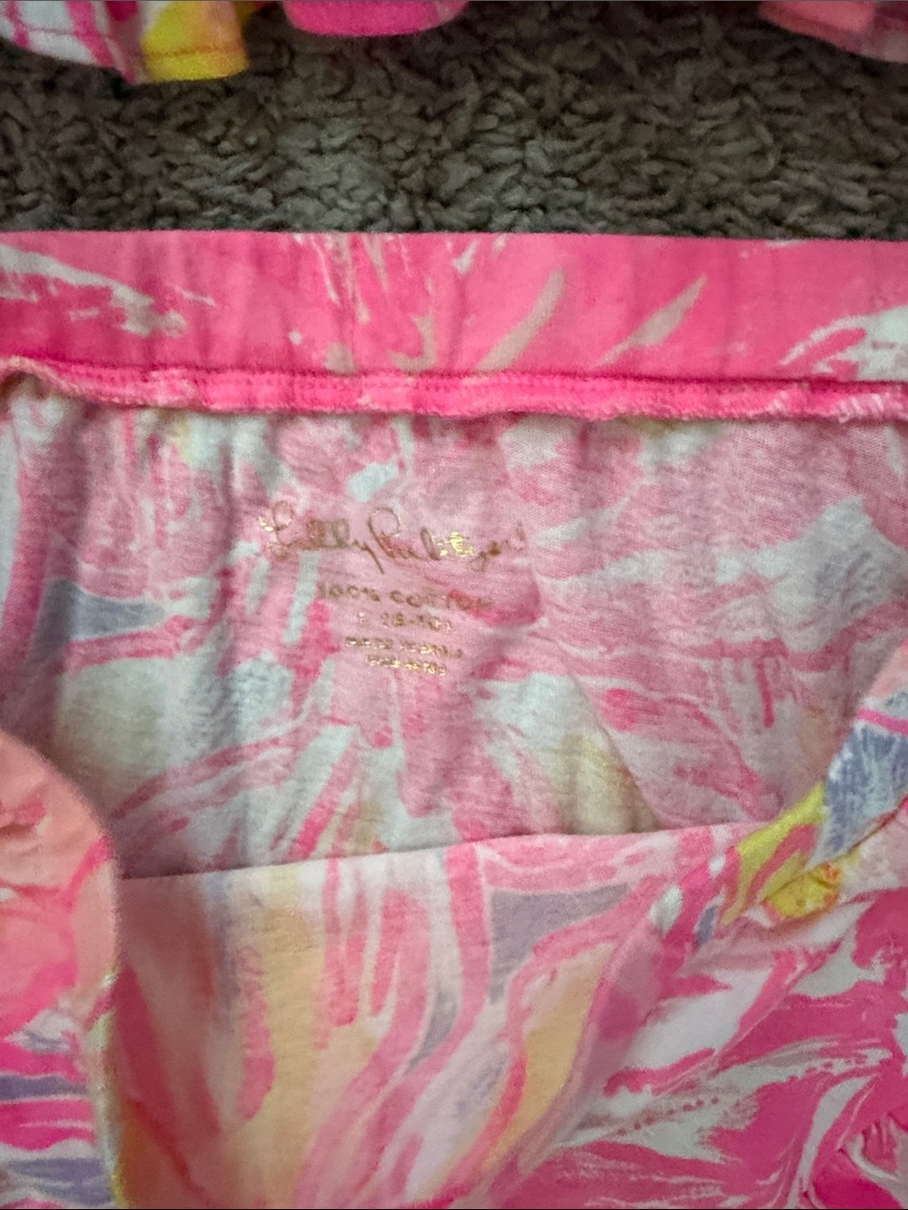Lilly Pulitzer Pink & Yellow Tropical Ruffle Two-Piece Dress Set - Picture 4 of 5